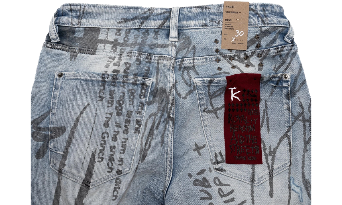 KSUBI X TRIPPIE REDD VAN WINKLE DEVILS JEANS "Grey" KBIUFTAZ
