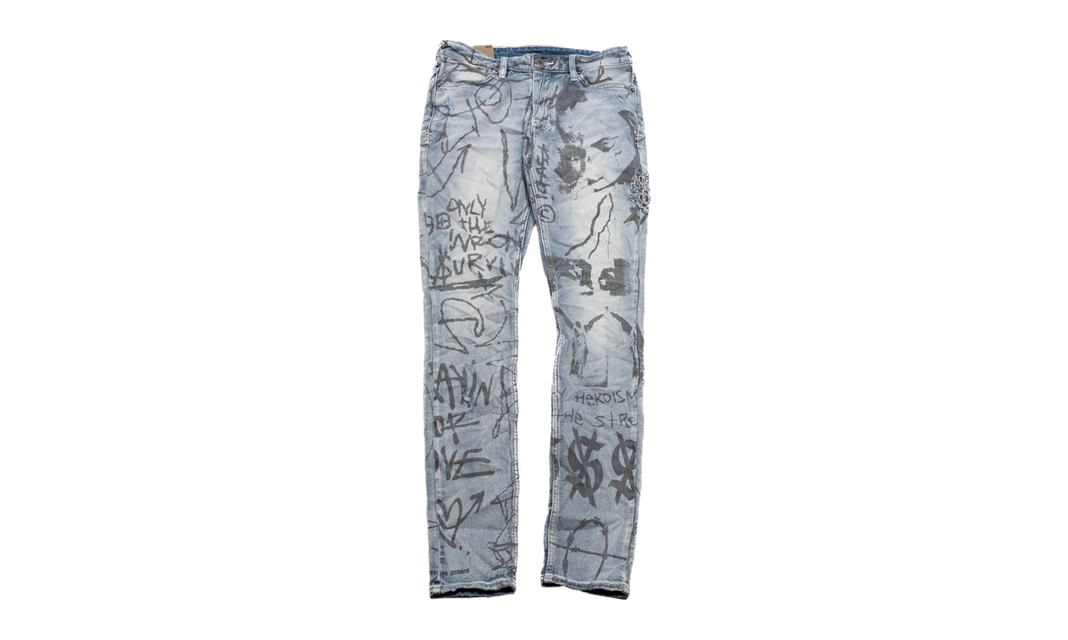KSUBI X TRIPPIE REDD VAN WINKLE DEVILS JEANS "Grey" KBIUFTAZ