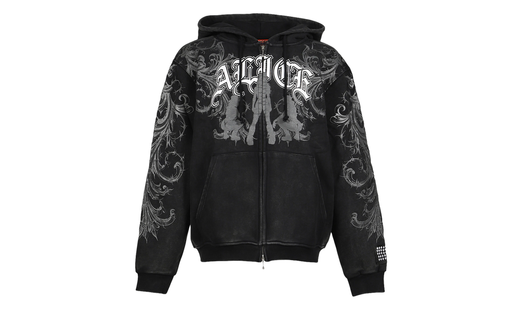 Alice Hollywood Graphic Zip Hoodie "Black" MAH25FL001